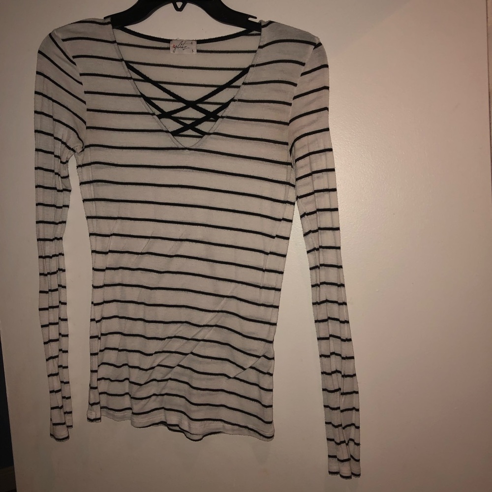 Long Sleeved Striped Top